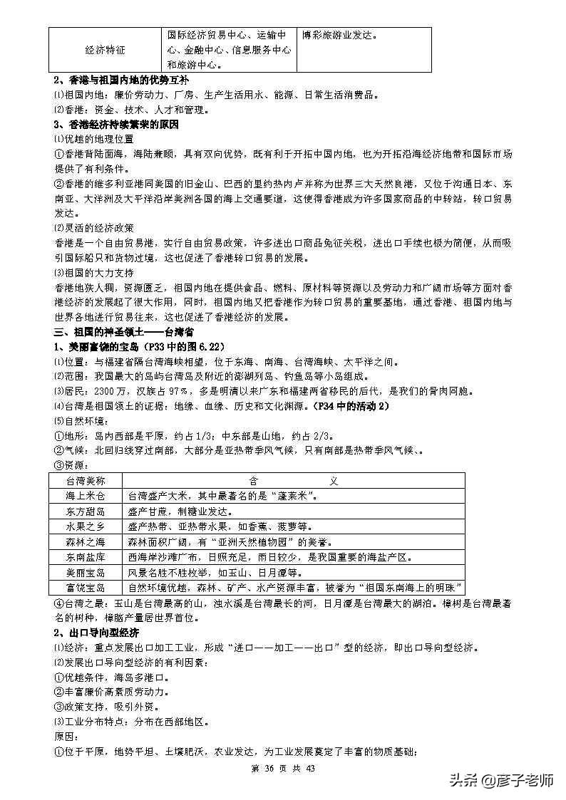 （超详超全）初中地理知识点归纳汇总，七八九年级同学通用
