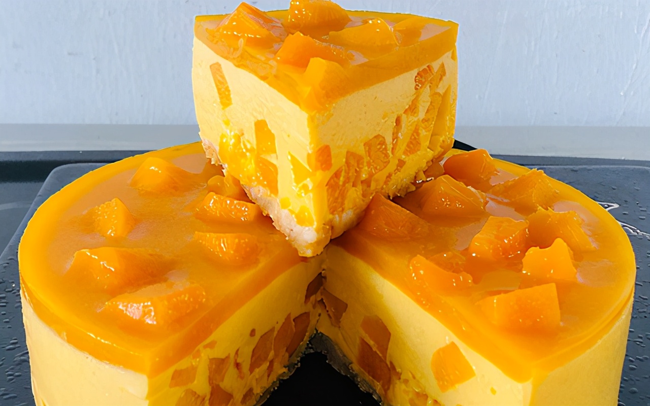 烤箱芒果慕斯蛋糕,芒果慕斯蛋糕8寸配方150克奥利奥