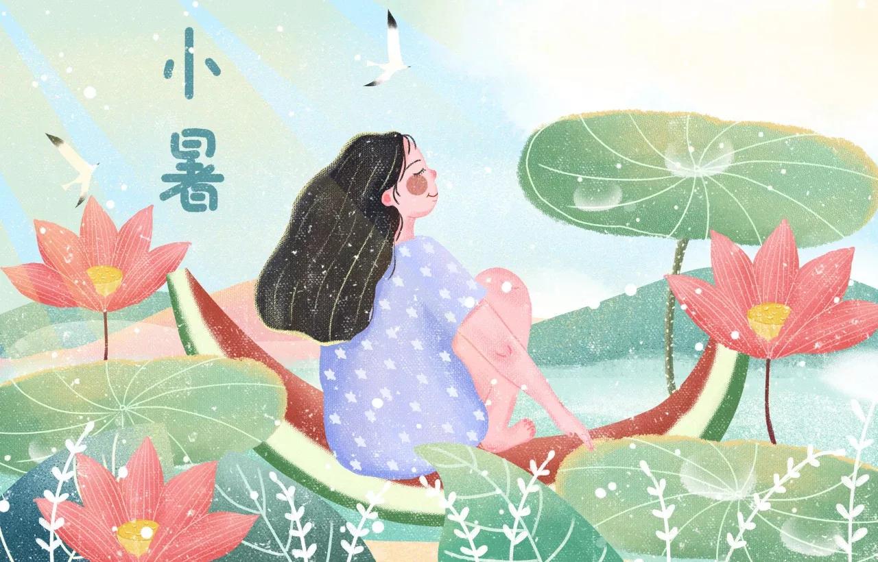 小暑节气图片祝福短句,小暑节气图片横款