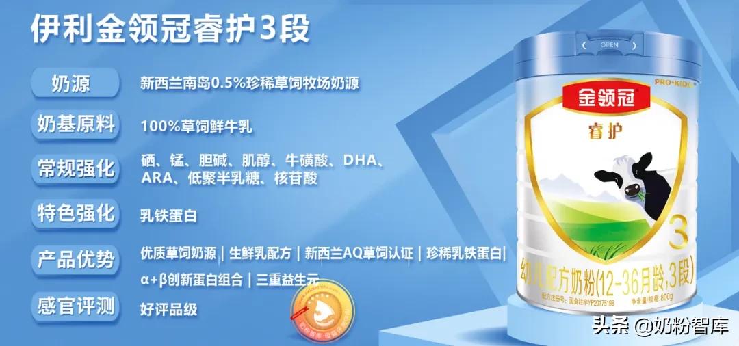 伊利金领冠睿护草饲新包装,伊利金领冠珍护奶粉4段评测