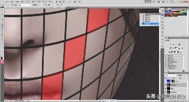 Photoshop设计教程_制作人物脸部剥落的碎块特效