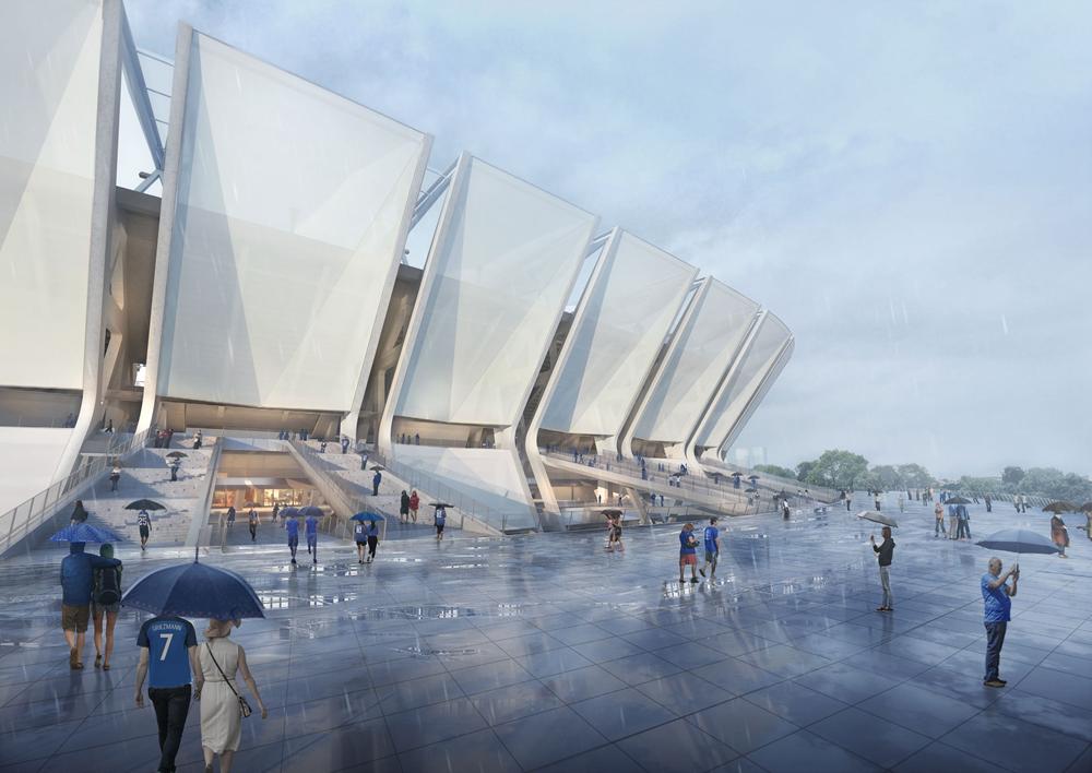 昆山专业足球场设计,民国风格足球场设计