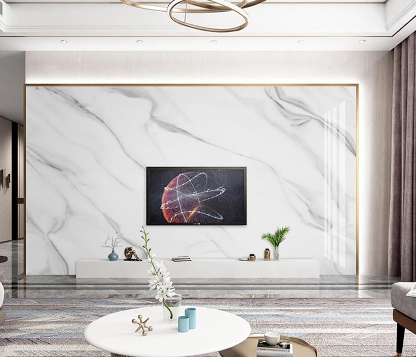 现代简约装修风格石材电视背景墙,石材瓷砖背景墙效果