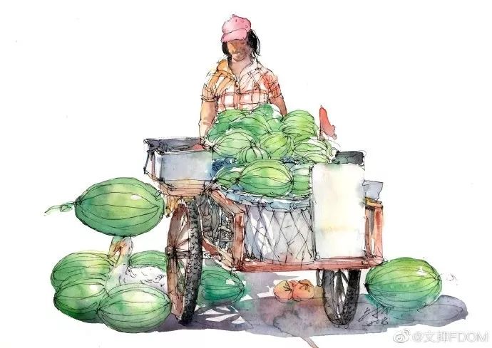 淡彩钢笔画技法,钢笔淡彩画基本知识