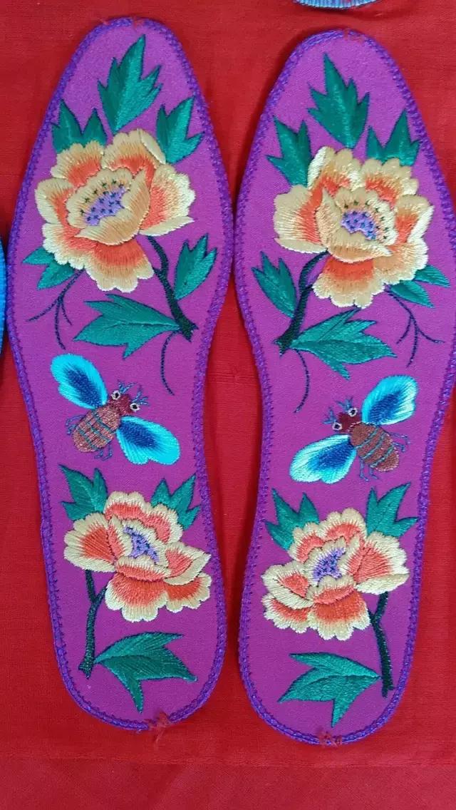 纯手工刺绣鞋垫都是什么图案,45款传统刺绣鞋垫