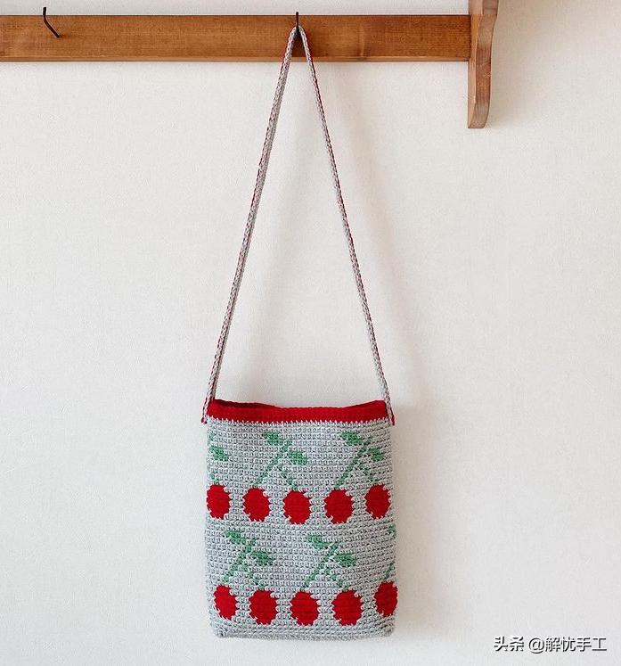 韩国钩针教程,简单的钩针编织包