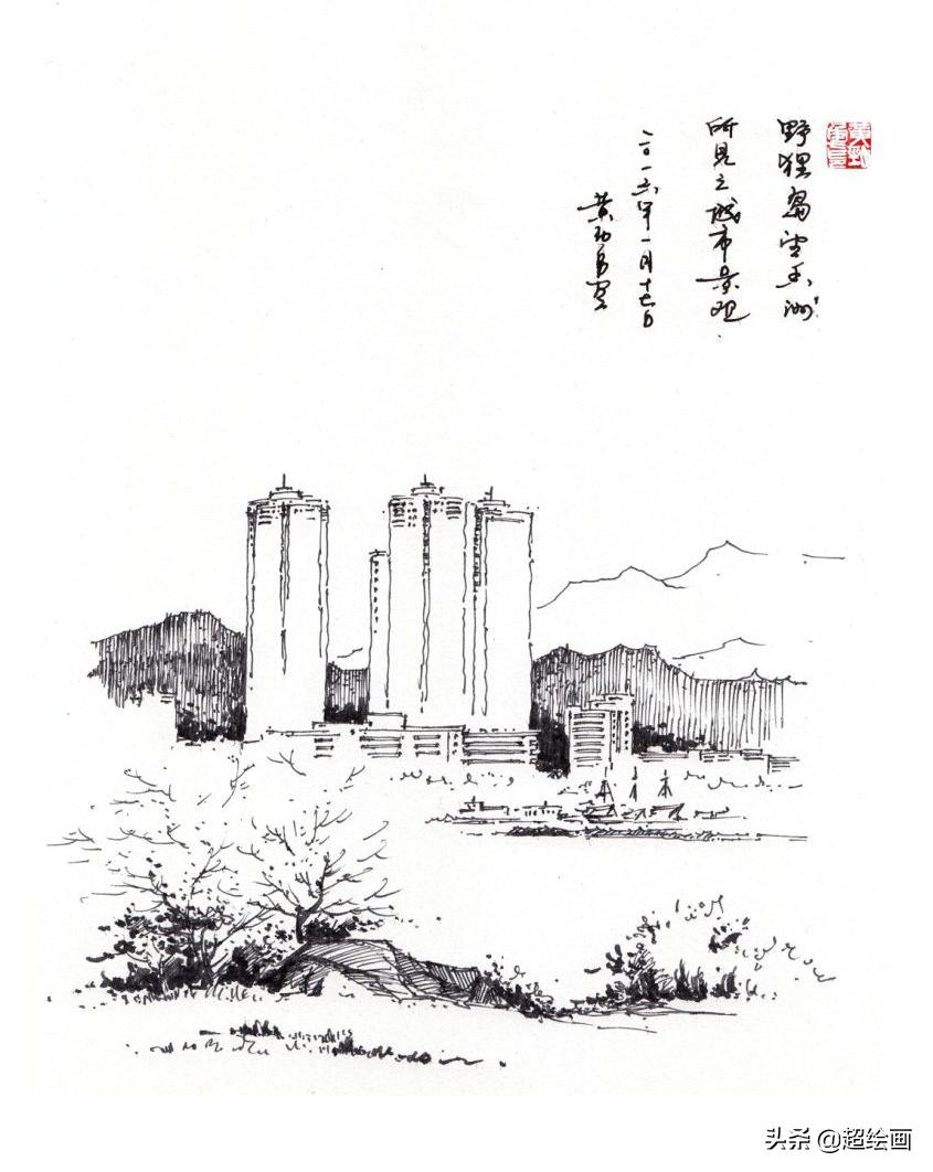 十大顶级钢笔画速写,钢笔速写100幅图片