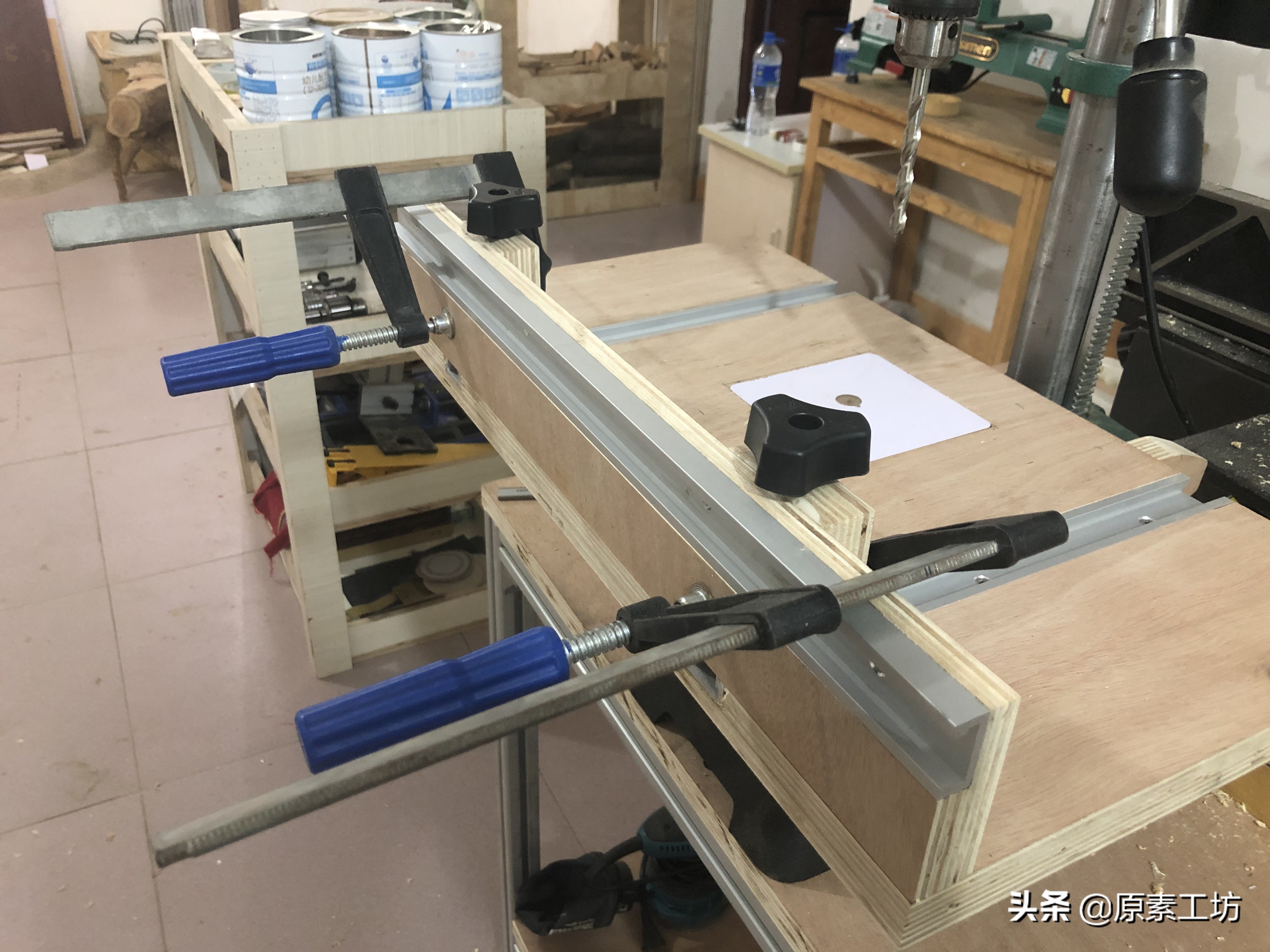 自制台钻多功能工作台视频,自制台钻的升降限位机构