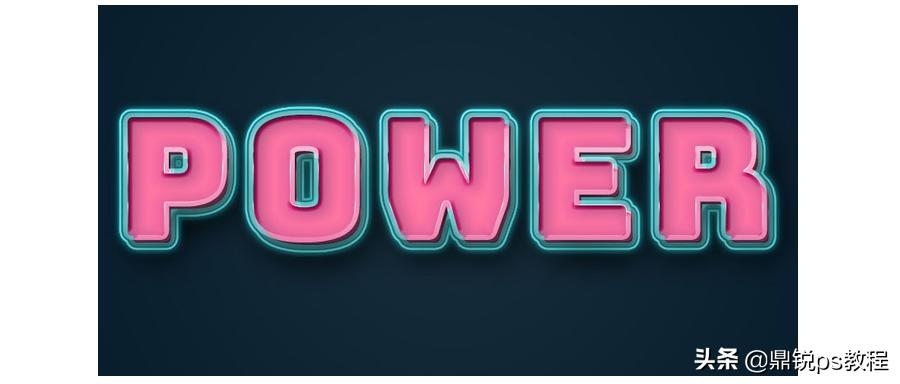 夜晚字体发光效果ps,字体ps发光