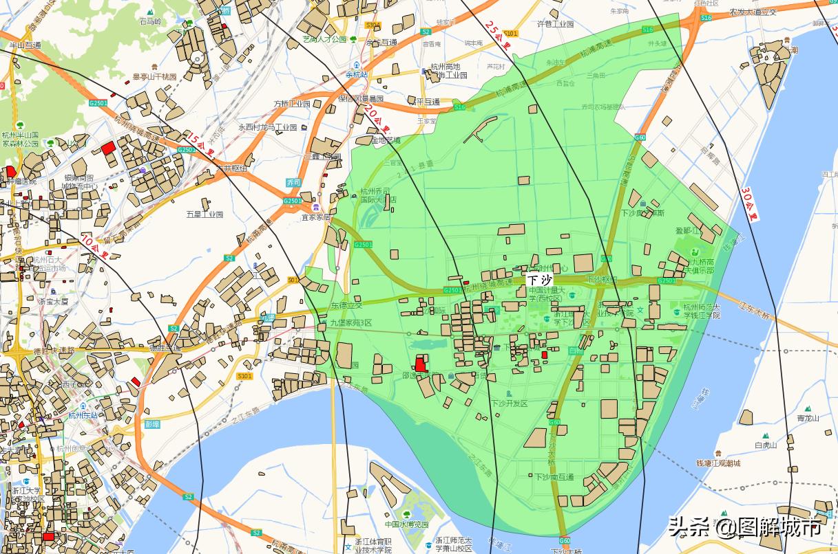 杭州下沙为什么那么繁华,杭州市余杭下沙地图