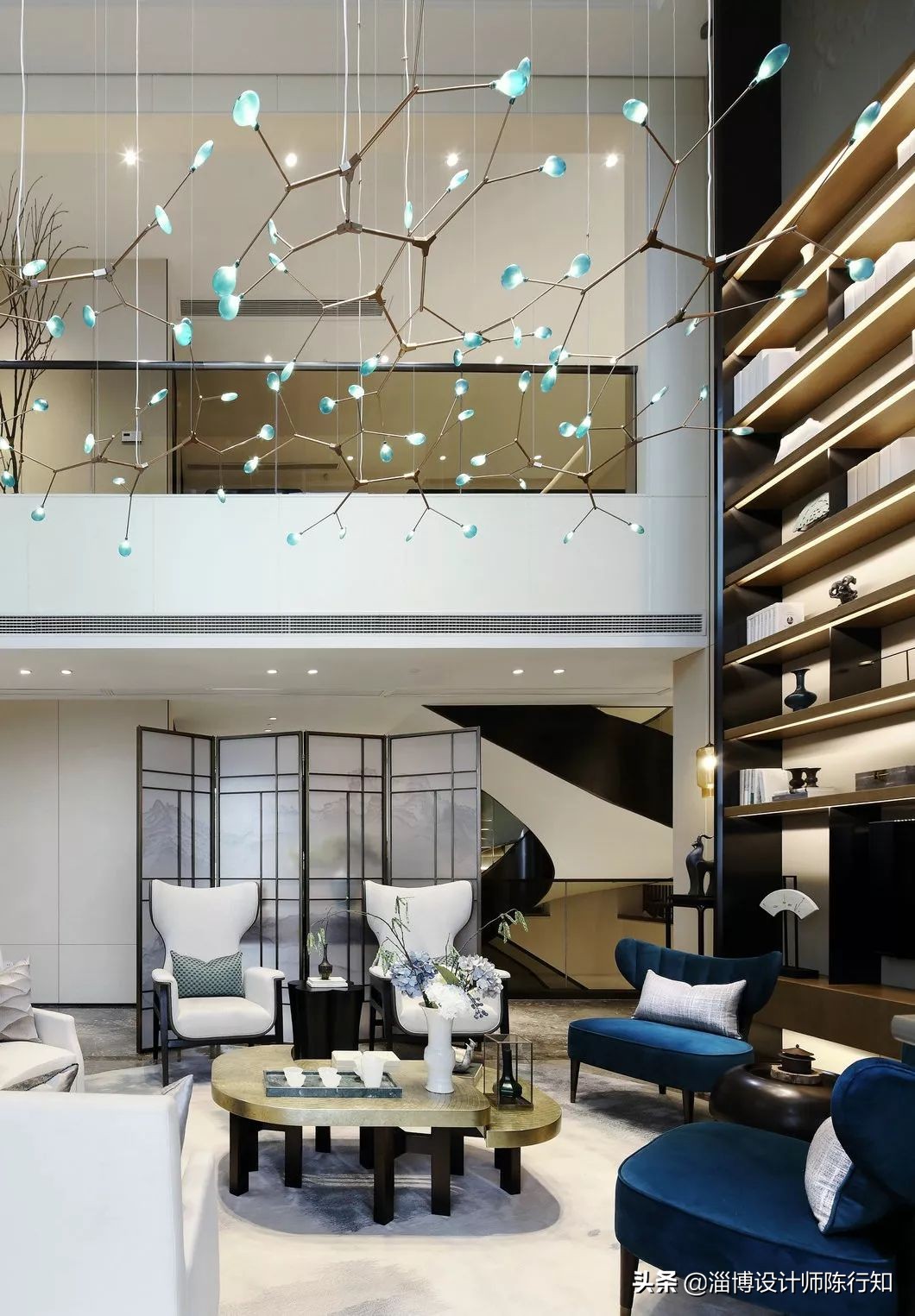 三居室新中式风格设计实景,轻奢新中式房屋设计装修风格