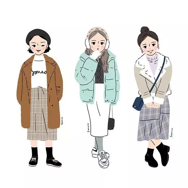 她笔下的可爱女孩，让你看懂穿衣打扮的正确要素~