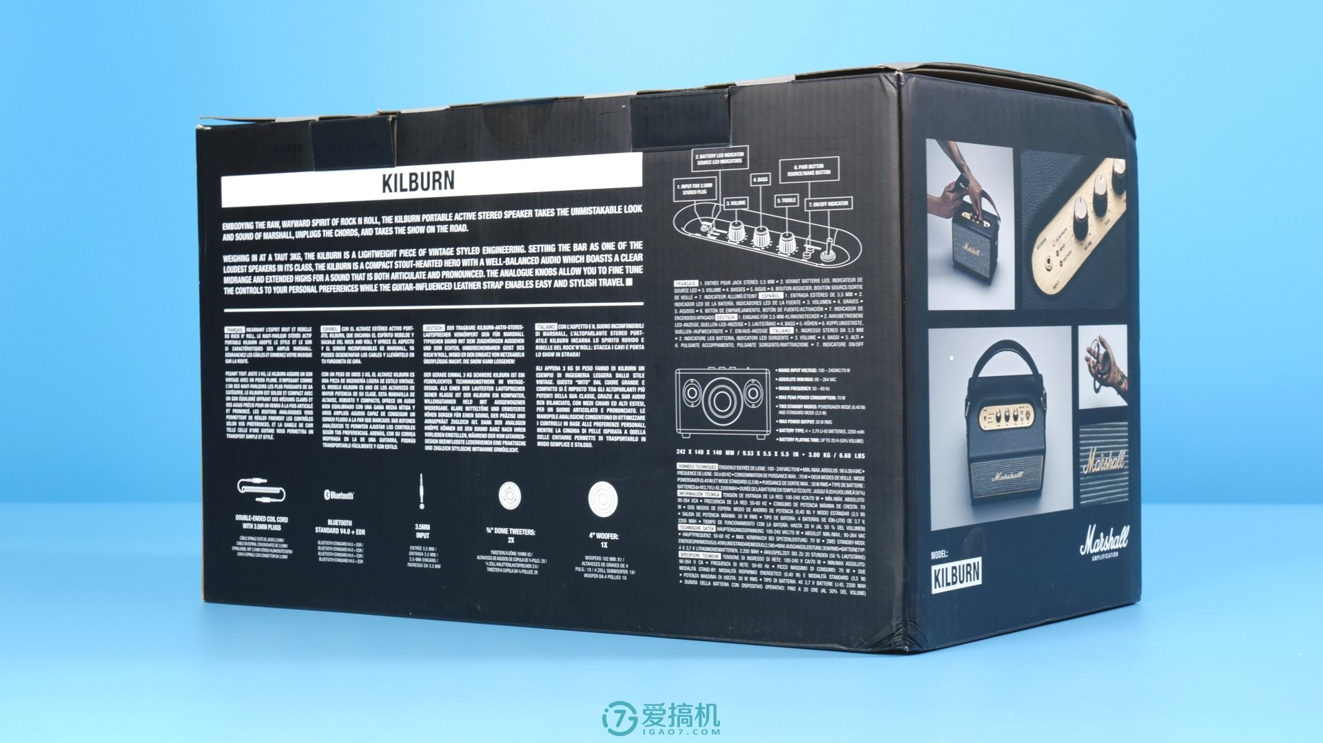 马歇尔kilburn音箱开箱,马歇尔marshallkilburnii音箱拆解