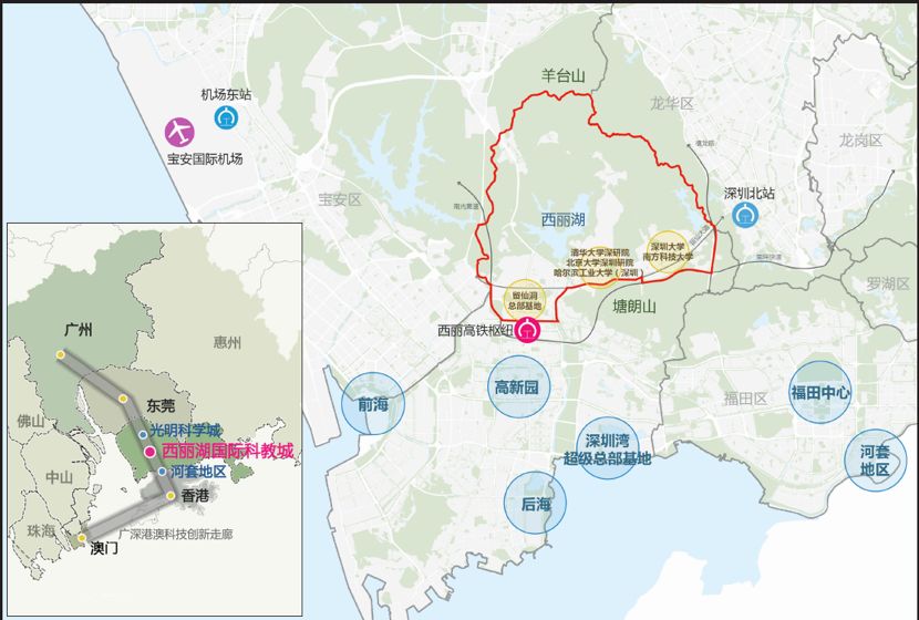 西丽湖国际科教城融合创新中心,西丽湖国际科教城石壁龙片区