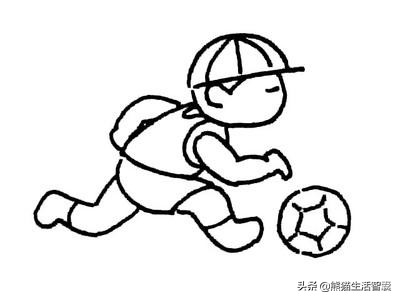 踢球画,儿童足球文化绘画