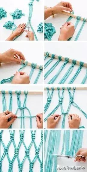 挂式收纳网袋钩织,钩织各种购物网袋收纳神器教程