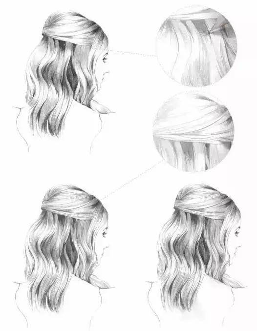 头发怎么画出层次感素描,素描侧脸头发画法教程