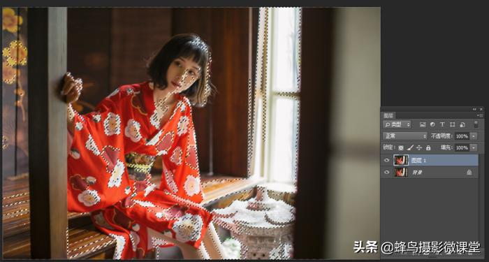 后期技巧|和服的梦幻效果后期ps这几步就能做到