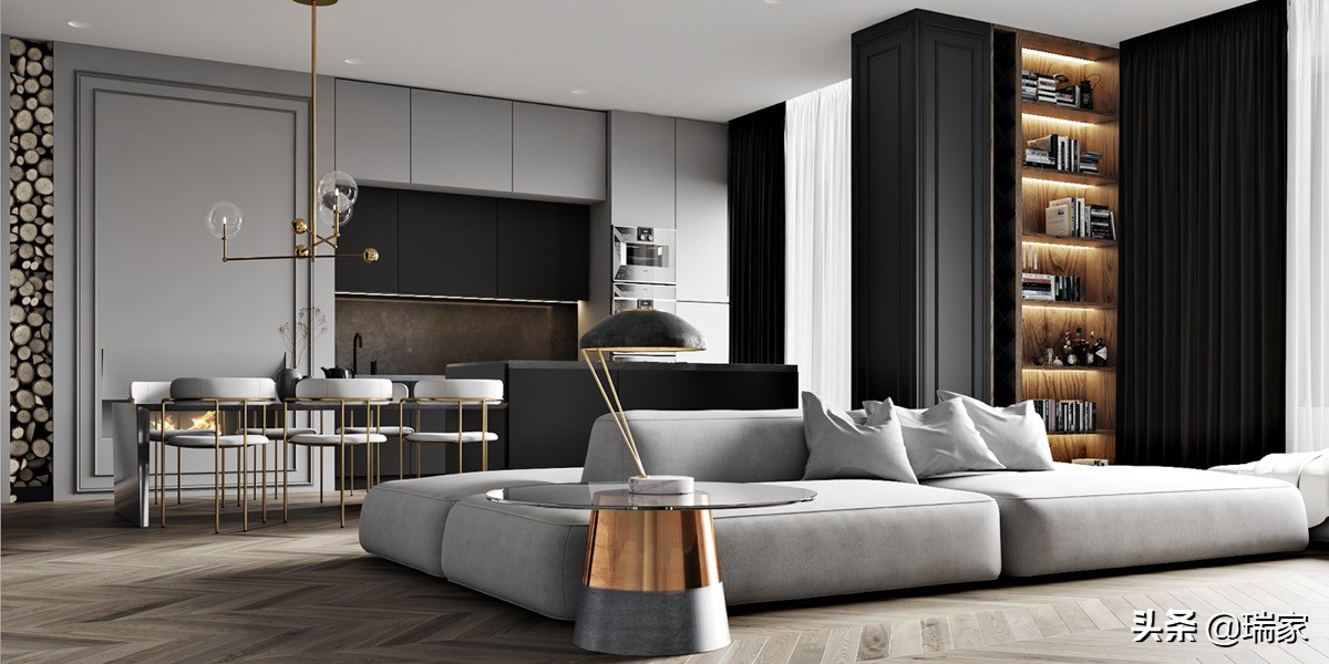 现代轻奢装修风格高级灰180,高级灰现代轻奢极简风格装修