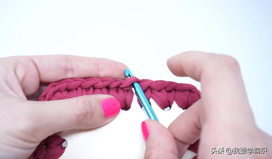 简单大方钩编单肩包图解,简单勾织小包包方法