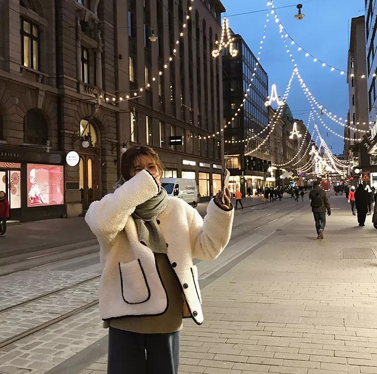 韩系欧尼风衣外套,韩国欧尼黑色大衣搭配