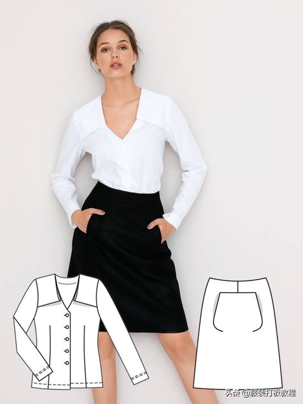 时装设计图手绘教程,服装制版图案大全