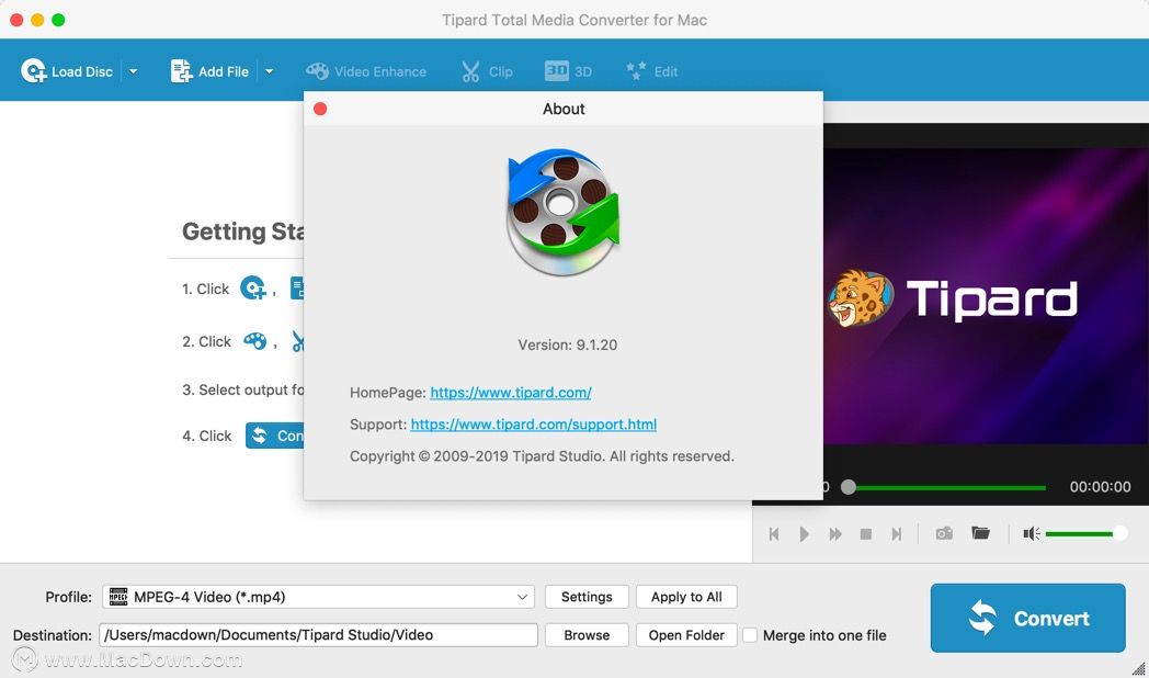 TipardTotalMediaConverterforMac,全媒体格式转换器
