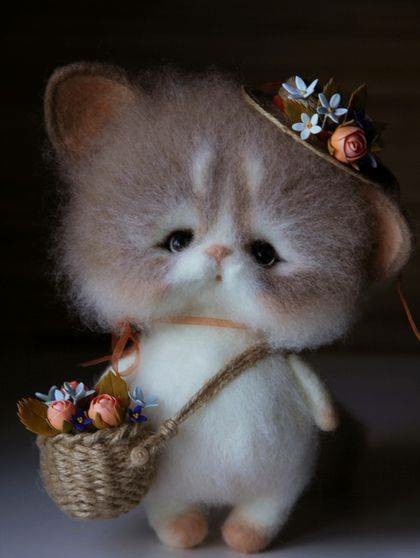 羊毛毡戳戳乐可爱萌物,羊毛毡可爱宠物教程