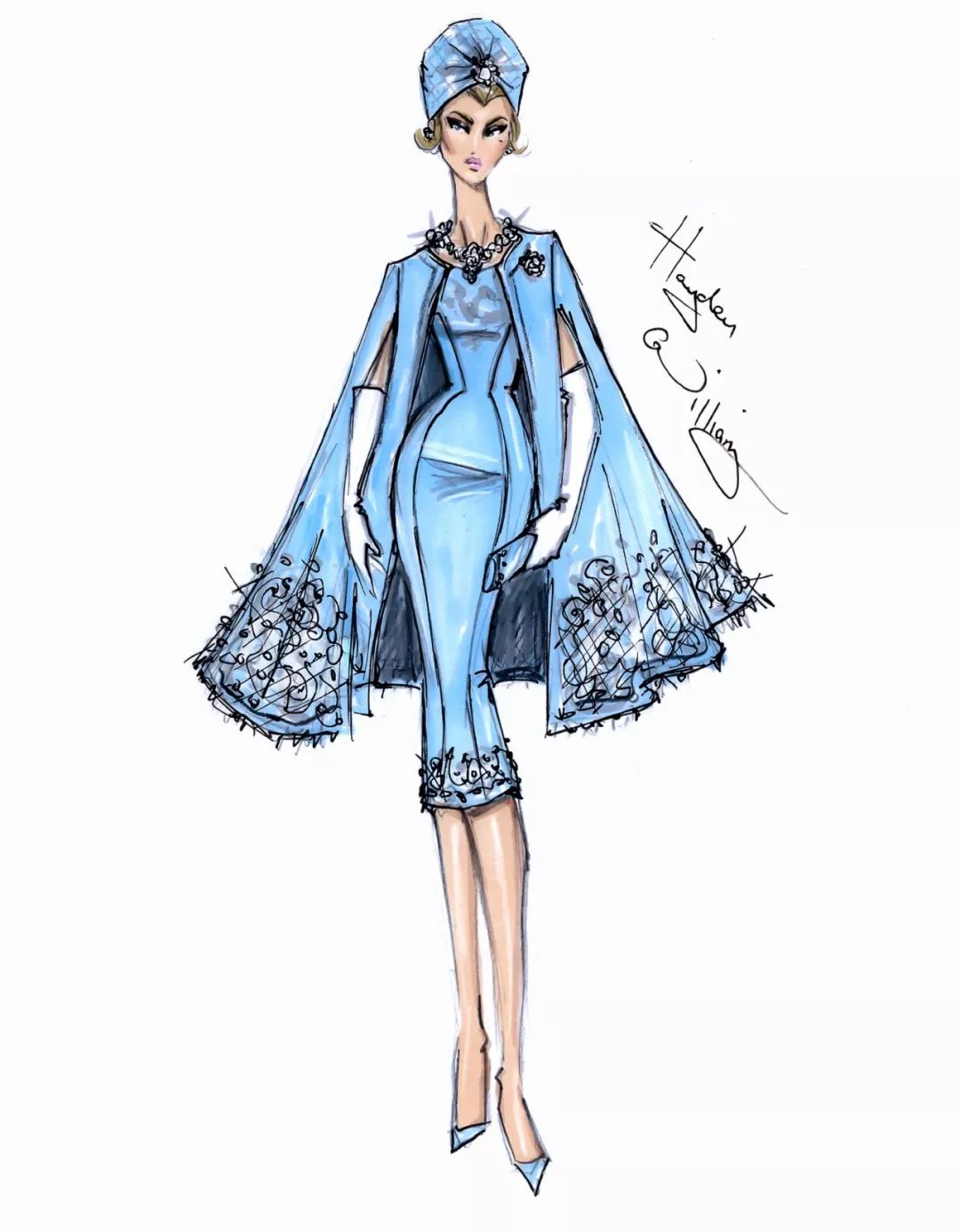 设计稿晚礼服,设计礼服手稿图洛丽塔