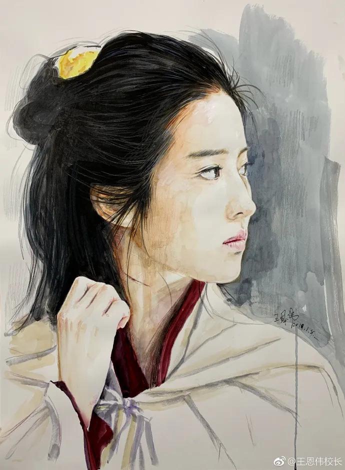 他画遍所有明星，画谁像谁，肖战、热巴、刘亦菲眼神看醉了