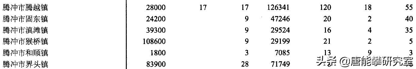 保山市隆阳区乡镇人口排名,腾冲十年变化图片