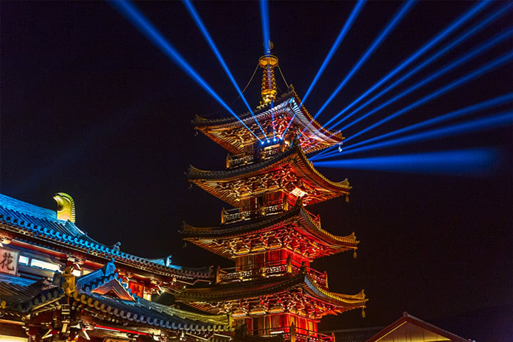 灵山小镇拈花湾樱花,无锡拈花湾樱花开