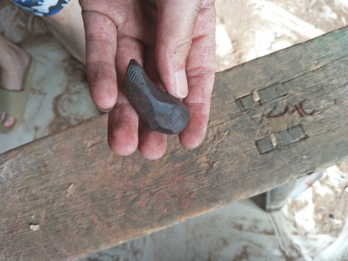 黑檀木刀柄制作,黑檀木镶牛骨制作