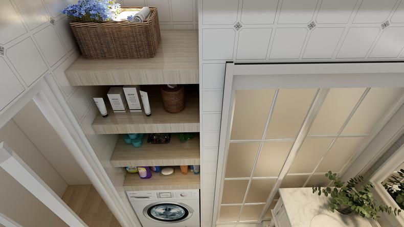 卫生间三分离洗衣机效果图,4米卫生间干湿分离放洗衣机