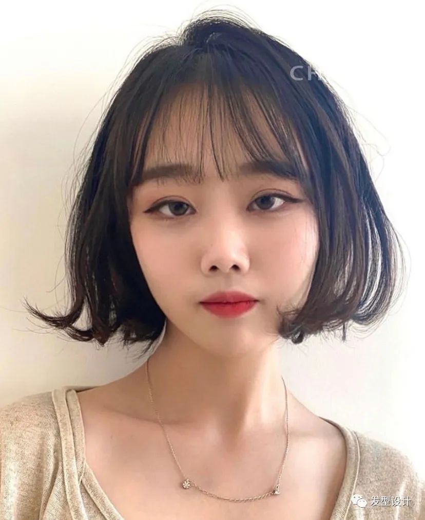 八大网红刘海短发,无刘海短发发型女
