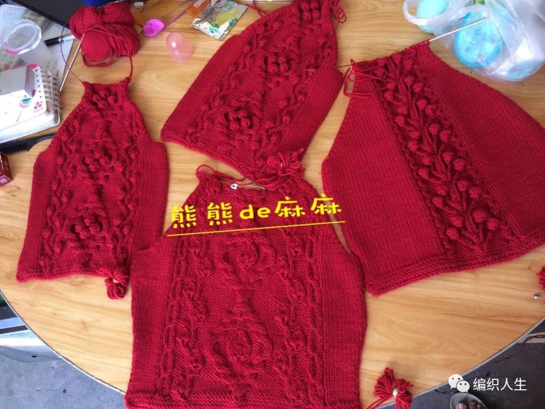 女童粗线棒针手工开衫毛衣,豌豆公主粗针织儿童棒针插肩毛衣