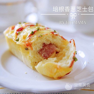 芝士培根面包图片,培根香葱芝士面包视频