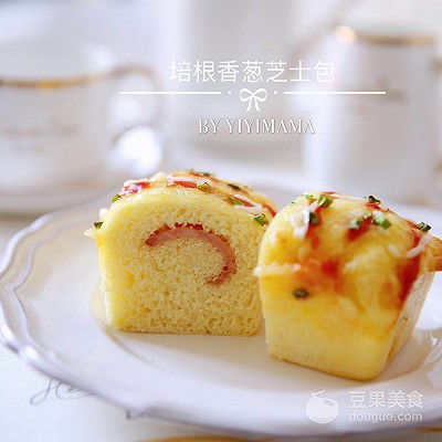 芝士培根面包图片,培根香葱芝士面包视频