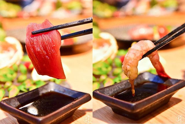 一口鱼片切寿司,一口一个鱼片寿司