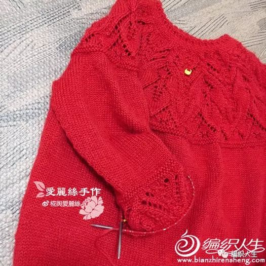 年轻女士的棒针圆肩提花毛衣款式,棒针编织灯笼袖毛衣图解