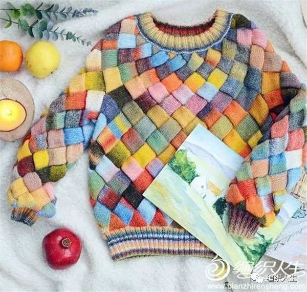 纯色方块花样教程大全,简单大方格子花型教程