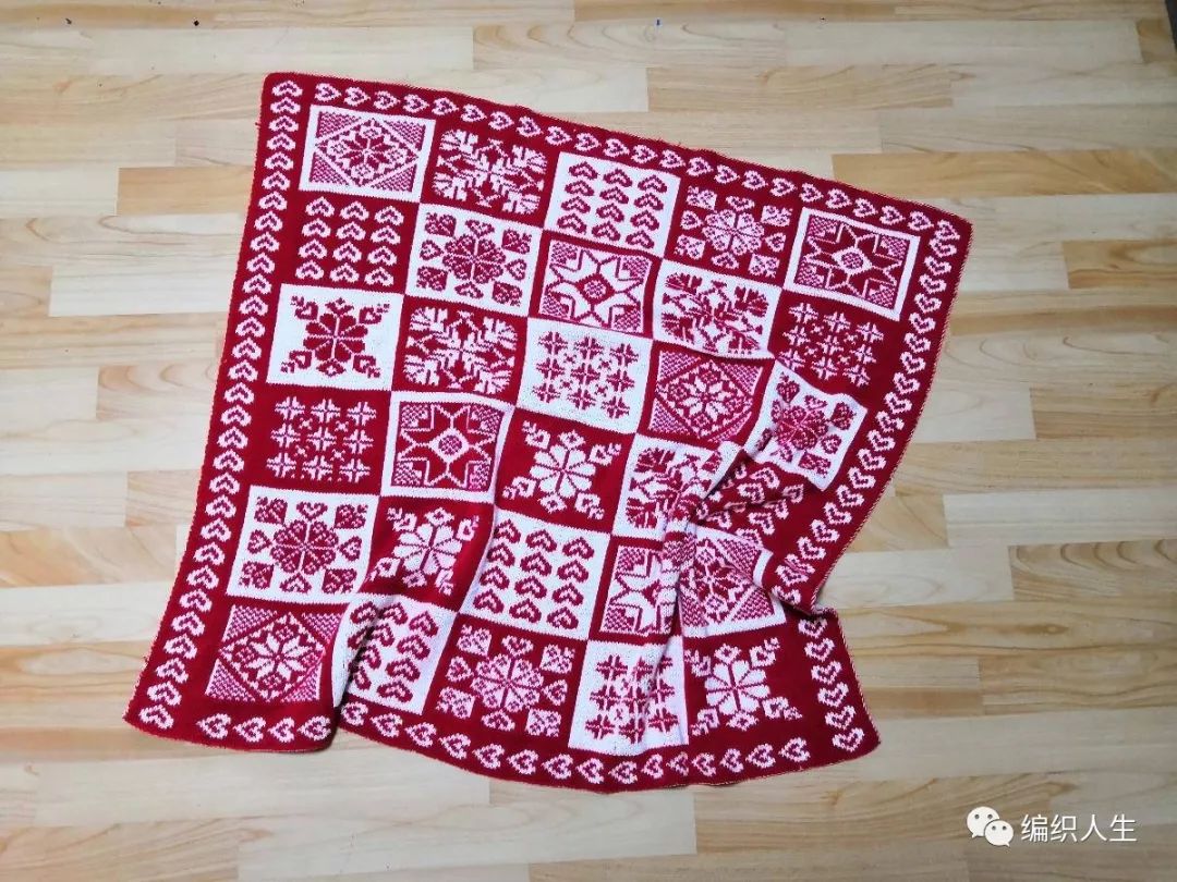 棒针双面提花编织视频教程,提花花样编织完整教程