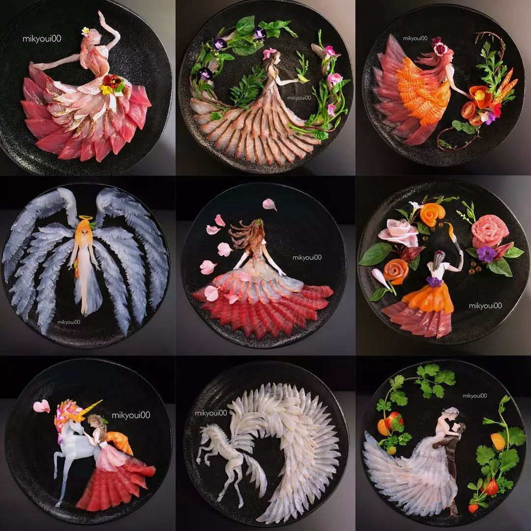 三文鱼作画,用三文鱼作画也能美到爆