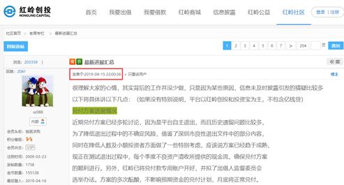 红岭创投兑付,2024年红岭创投投资宝能兑付吗