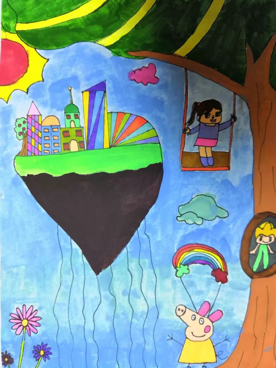 树洞画100幅欣赏,树洞松鼠儿童画