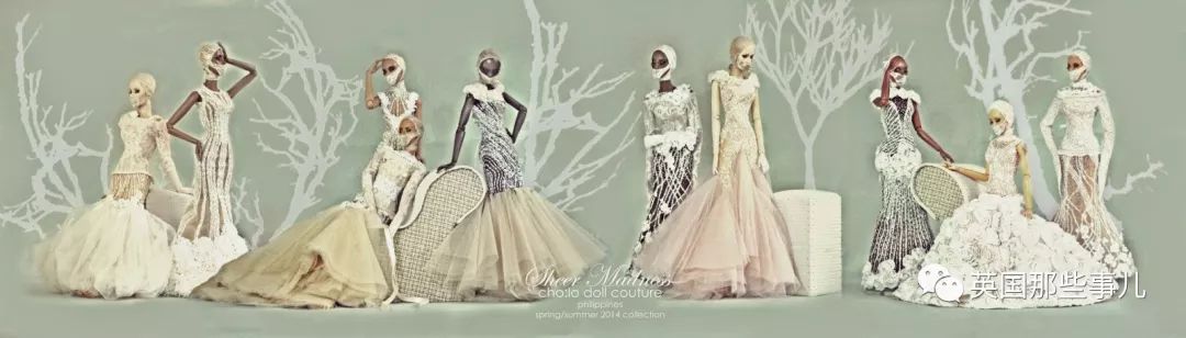 用布料给洋娃娃做衣服,手工高定时装