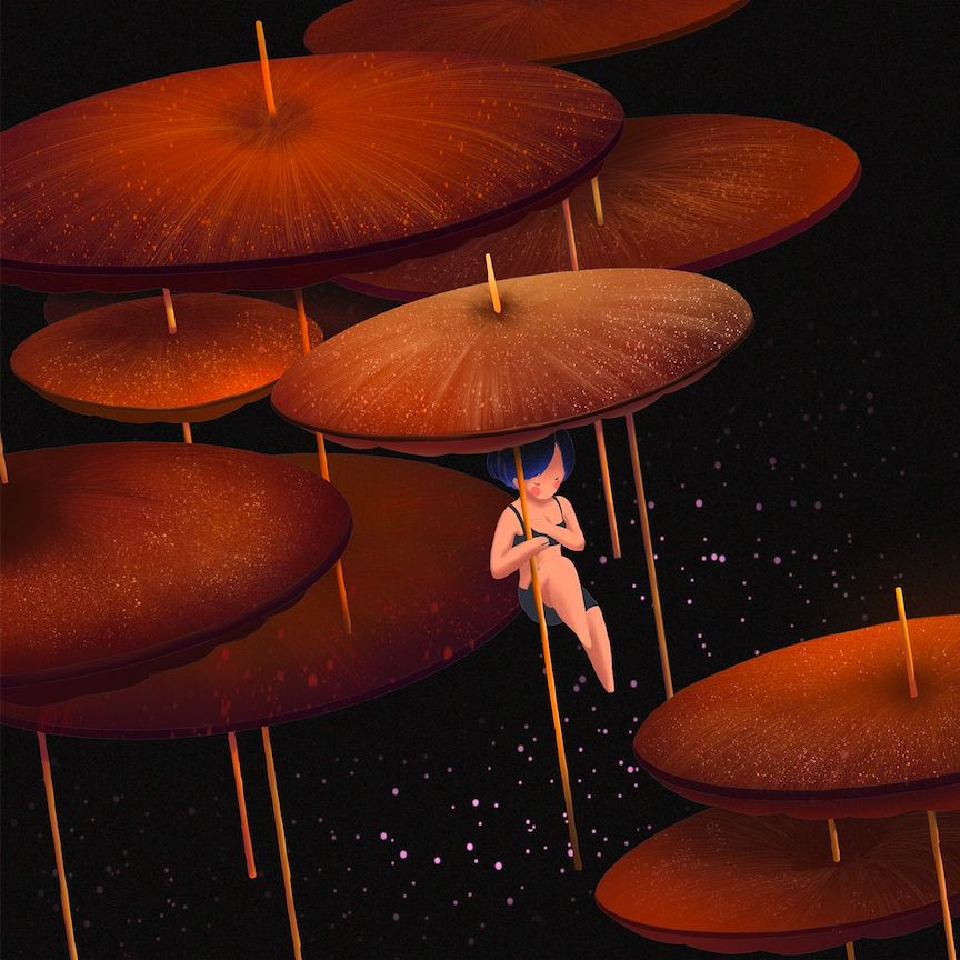 iPad软件Procreate「梦境之夏」风格插画10节课，一起描绘梦中的夏天