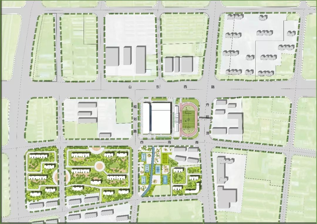 东港区体育中心跟日照市体育中心,日照市东港区体育中心项目效果图
