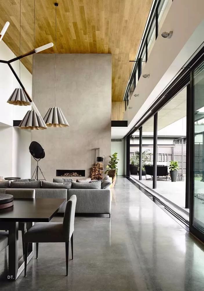 一面水泥墙惊艳了整个院子,水泥墙中式风格