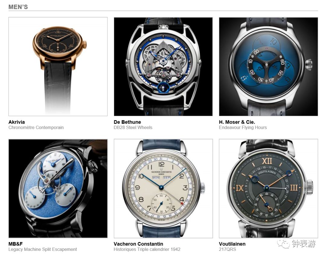2022瑞士日内瓦gphg挑战奖,日内瓦钟表大赏2020入围表